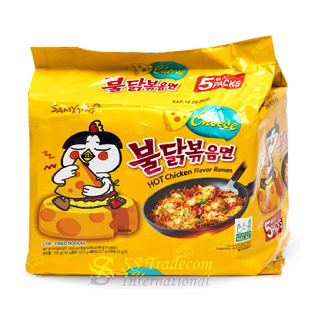 Samyang Hot Chicken Cheese Ramen 700gm - Family Pack (1 x 5) Korea
