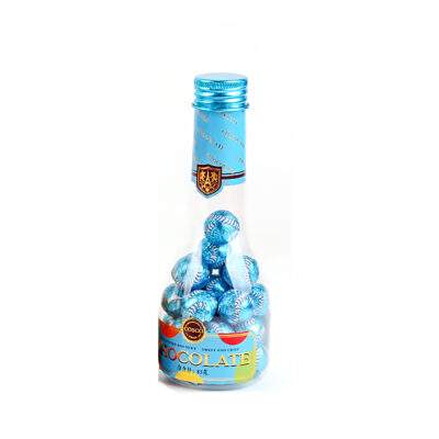 Champagne chocolate Ball 85g (Blue) 1 Bottle Net Weight: 85g Quantity: 1 Bottle (20 +/- Mini Ball Chocolate) Sweat and crisp. Made in China.