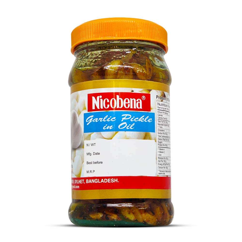 Nicobena Garlic Pickle in Oil- 220gm - Image 2