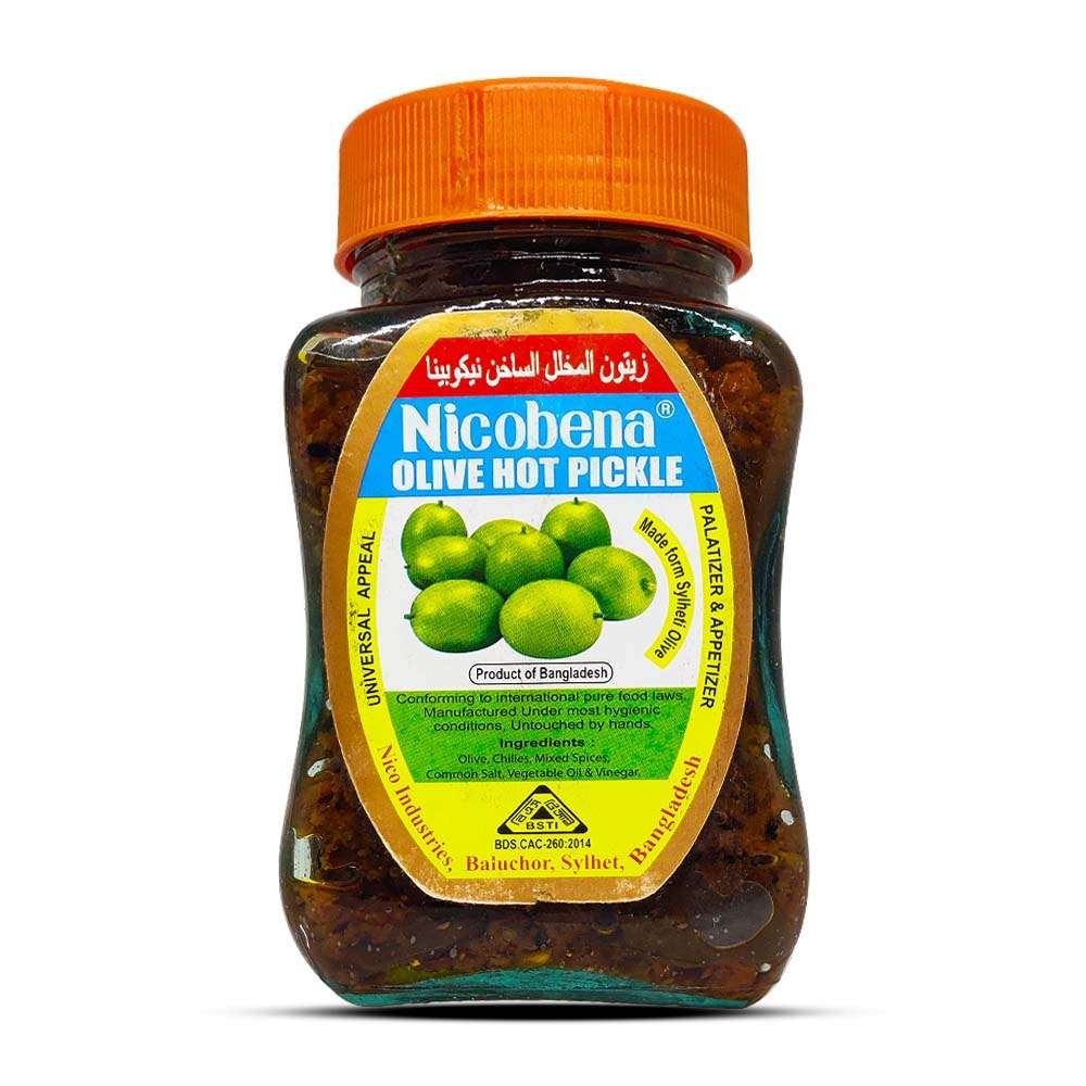 Nicobena Olive Hot Pickle- 220gm