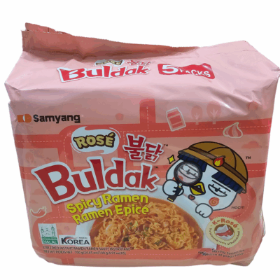 Samyang Hot Chicken Flavor Ramen Buldak Rose-(700g family pack * 8) 1 Carton